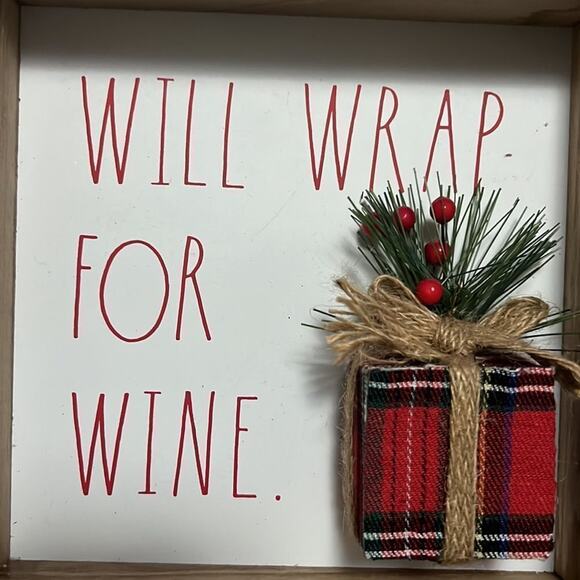 NWT RAE DUNN HOME DECOR WILL‎ WRAP FOR WINE. - Picture 4 of 6